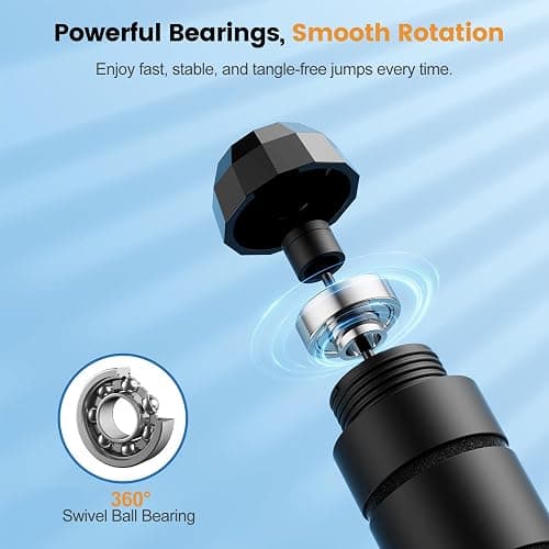 Jump Rope,Tangle-Free Rapid Speed Jump Rope with Ball Bearings for Men,Women and Kids,Adjustable Steel Skipping Rope with Ergonomic Foam Handles,A Ideal Equipment and Accessories for Workout,Fitness,Exercise,Home Gym,Slim Body thumbnail 5