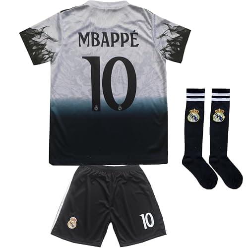 KEDI Mbappe Madrid #10 Special Limited Dragon Edition Football Soccer Kids Jersey Shorts/Socks Set Youth Sizes - Image 1