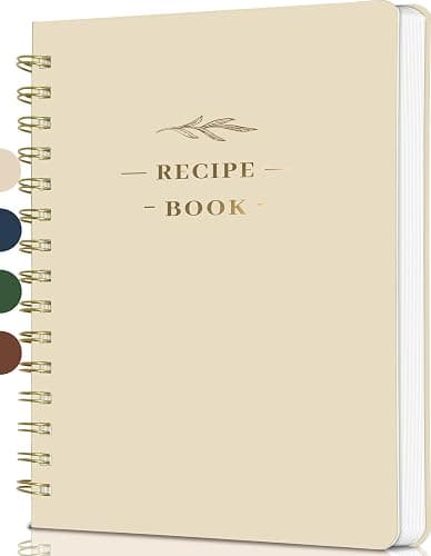 Perfect Blank Recipe Book-Recipe Book to Write in Your Own Recipes,Hardcover Personal Blank Recipe Book, Recipe Notebook Hold 144 Exclusive Formula Recipes (Oat) - Image 1