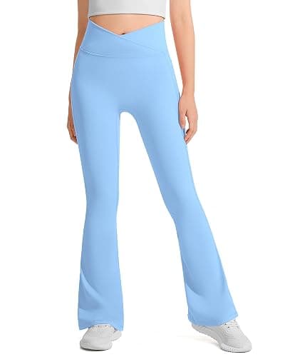 JOCMIC Girls Flare Leggings Kids Bell Bottom High Waisted Dance Yoga Flared Pants thumbnail 2
