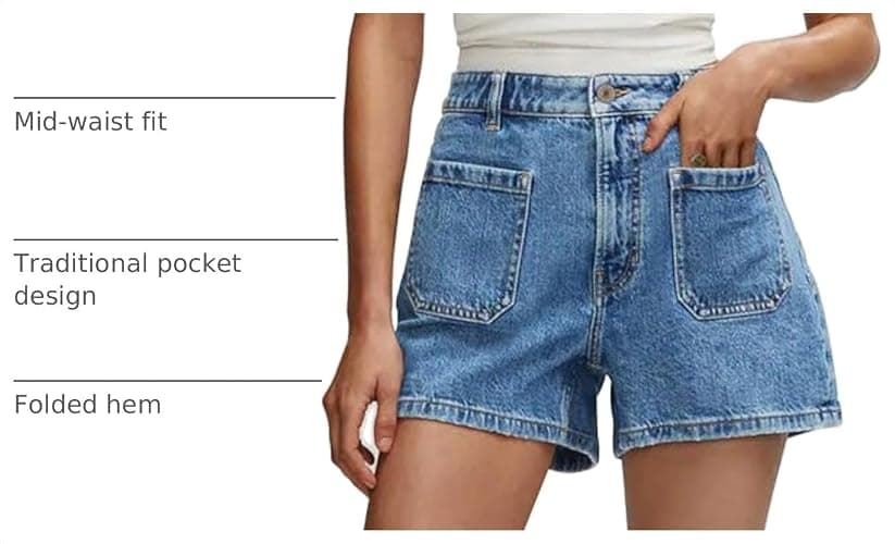 onlypuff Women Ripped Denim Shorts Distressed Mid Rise Stretchy Casual Jean Shorts thumbnail 4