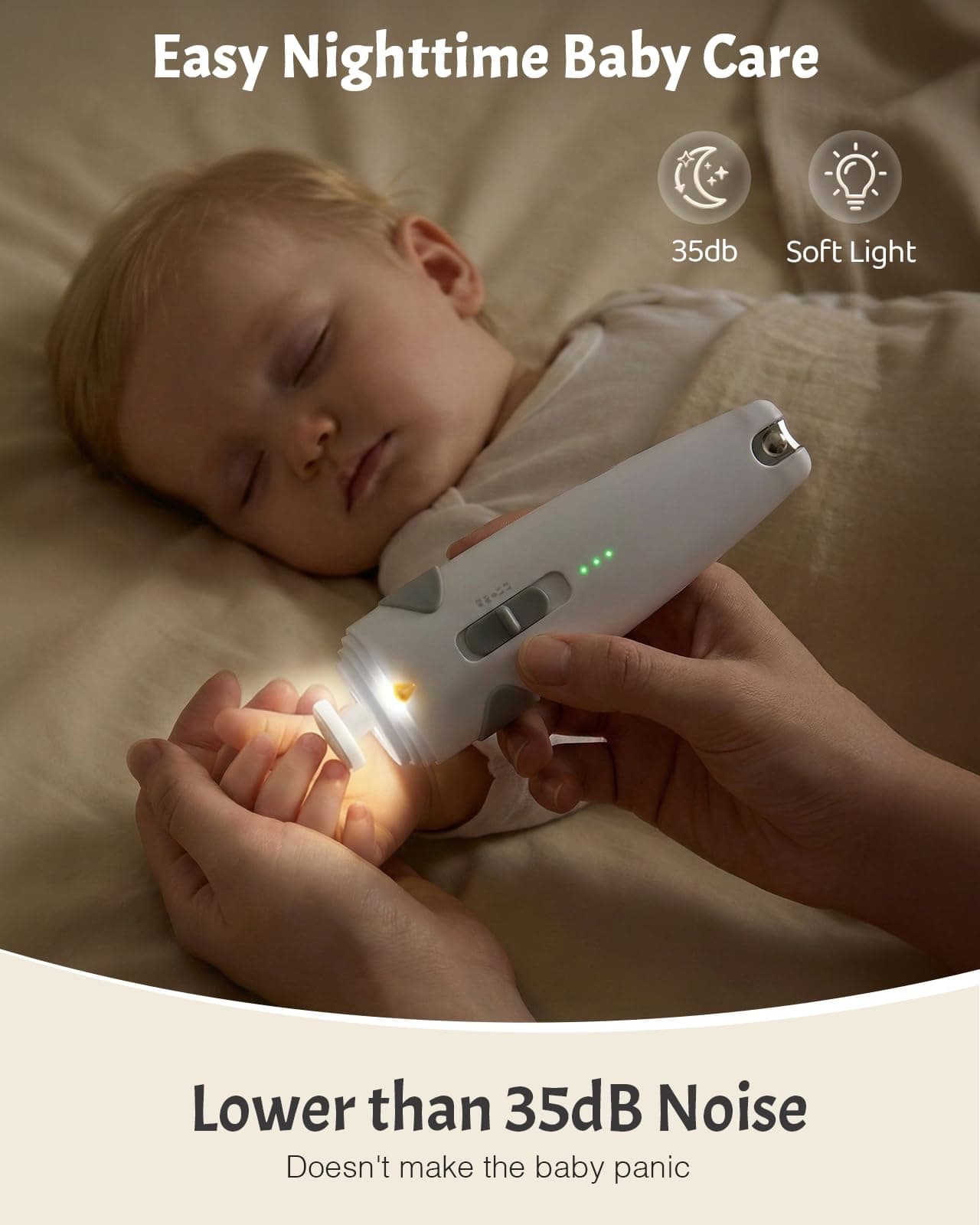 Lictin Baby Healthcare and Grooming Kit, 26 in 1 Rechargeable Baby Nail Trimmer Electric Set,Safe Baby Nail File with Auto Light, Newborn Nursery Health Care Kit, Portable Baby Safety Care Set thumbnail 3