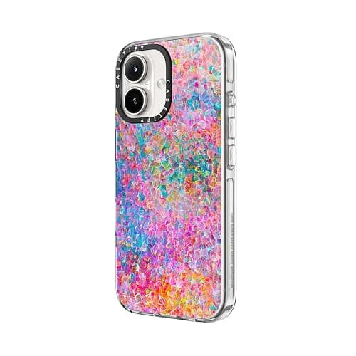 CASETiFY Clear iPhone 16 Case [Not Yellowing / 6.6 ft. 3X Military Grade Drop Protection/Magsafe] - My Neon Summer - Clear thumbnail 6