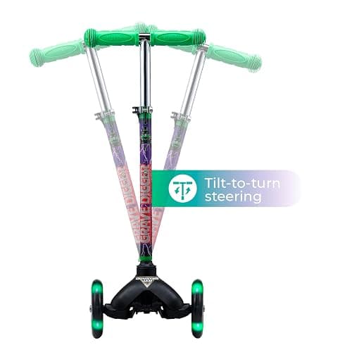 Self Balancing Kick Scooter with Light Up Wheels, Extra Wide Deck, 3 Wheel Platform, Foot Activated Brake, 75 lbs Limit, Kids & Toddlers Girls or Boys, for Ages 3 and Up thumbnail 4