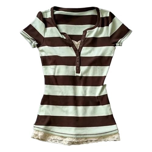 Vintage Graphic Tees 2000s Tops Teen Girls Y2k Grunge Shirts Alt Emo Clothes Women Whimsy Twee Short Sleeve Top - Image 1