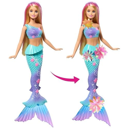 Barbie Fantasy Mermaid Flower Feature Doll | Fashion Doll With Surprise Flower Feaure, Includes Pearl Headband Accessory, Ages 3+, JDM72 thumbnail 3