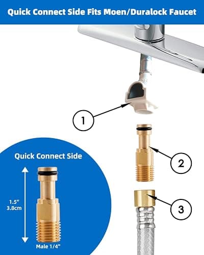 Hygie Rinse Universal Kitchen Sink Faucet Sprayer Head Attachment Compatible with Moen Faucet Sprayer Replacement, Kitchen Sink Side Sprayer with Transparent Hose/Holder, Chrome thumbnail 5