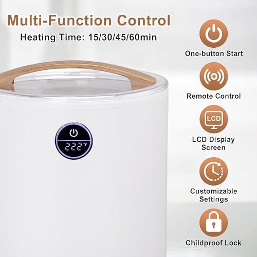 Winado Towel Warmer Bucket Style, Large Towel Heater w/Remote Control, Adjustable Time, LED Display, Fragrance Holder, Child Safety Lock, Fit Up to 2 Oversized Towels for Bathroom, Hot Tub thumbnail 5