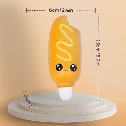 Anboor 4 Pcs Squishies Hot Dog Cake Bread Donut Kawaii Scented Soft Slow Rising Squeeze Stress Relief Kids Toy Xmas Stocking Stuffers Ideas thumbnail 7