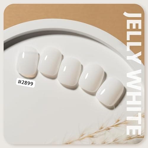 GAOY Jelly Gel Nail Polish, 16ml Sheer Translucent Soak Off Gel Polish, UV Light Cure for Nail Art DIY, 2899 Jelly White thumbnail 2