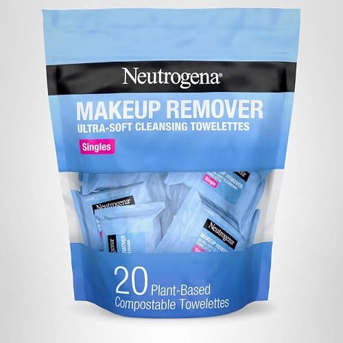 Neutrogena Makeup Remover Wipes, Daily Single Face Cleansing Towelettes, Makeup Removing Cleansing Wipes Removes Dirt & Oil, Alcohol-Free Face Towelettes, 20 ct thumbnail 10