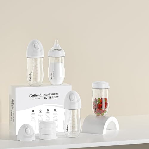 Gulicola Glass Baby Bottle 8 oz, Anti-Colic  thumbnail 2