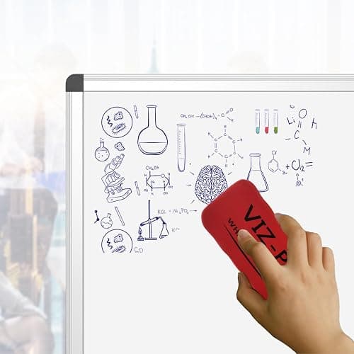VIZ-PRO Magnetic White Board, Dry Erase Board 24 X 18 Inches, Whiteboard with Silver Aluminium Frame thumbnail 5