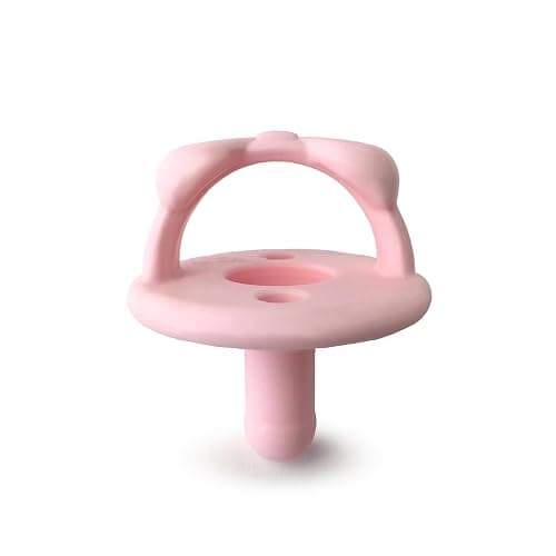 Itzy Ritzy Silicone Pacifiers for Ages 6-18 Months – Itzy Soother Pacifiers Feature Collapsible Handle & Two Air Holes for Added Safety – Set of 2 in Light & Dark Pink thumbnail 2