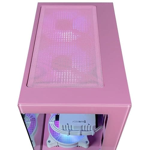 ViprTech Stryker 1.0 Gaming PC - AMD Ryzen 7 (4.1GHz Turbo), RX 580 8GB, 32GB DDR4 3200, 1TB NVMe SSD, 700W PSU, WiFi BT, Win 11 Pro, RGB, Desktop Computer Prebuilt, Pink thumbnail 6
