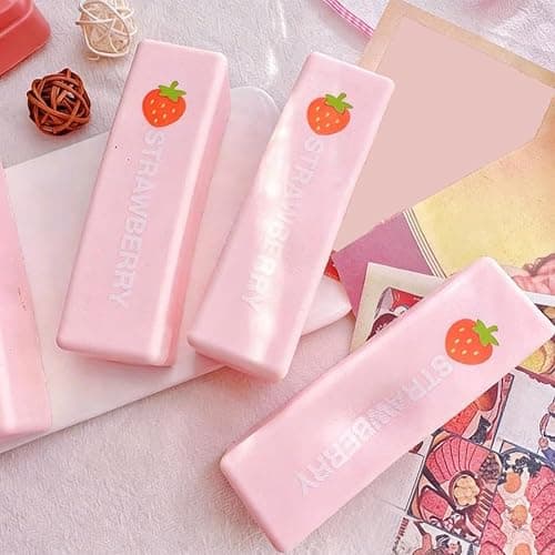 Balle Anti Stress Aliment Mignon Forme au Adulte Jouet Anti Stress en Mousse Compressible, pour soulager Stress, soulager l'anxiété, pâte de décompression Douce pour Adultes (bâton de Fraise) thumbnail 8