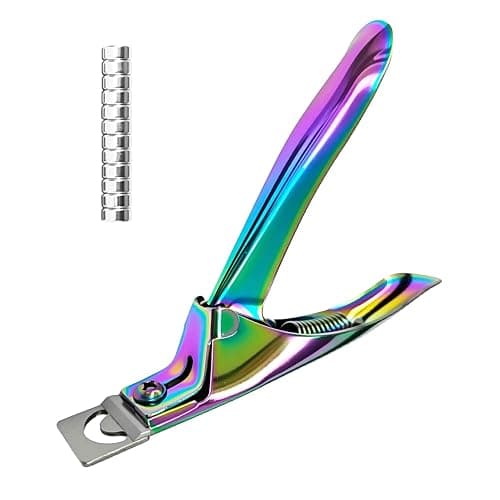 Acrylic Nail Cutter with Magnetic Sizing Guide, Adjustable Nail Tip Cutter for Acrylic Nails, Stainless Steel Acrylic Nail Clipper for Salon & Home Use - Image 1
