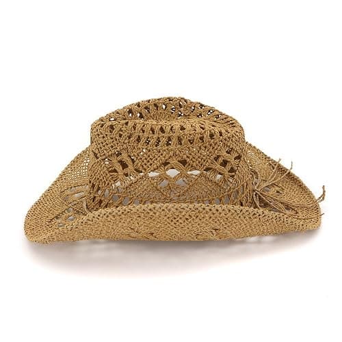 Cowboyhut Strohhut Damen Herren Sommerhut Sonnenhut Strandhut Westernhut Panamahut Unisex Cowboy Hut Cowgirl Hüte Faltbar Krempe Sommerhut thumbnail 5