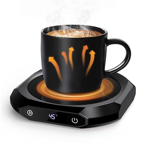 Kaffeewärmer,Elektrischer Kaffeewärmer für den Schreibtisch mit 3 Temperatureinstellungen,Intelligenter Kerzenwärmer,1-12H(Schwarz) - Image 1