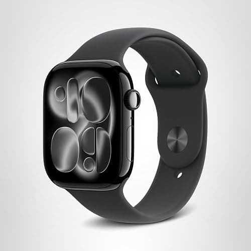 Apple Watch Series 11 [GPS 42mm] Smartwatch with Jet Black Aluminum Case with Black Sport Band - S/M. Sleep Score, Fitness Tracker, Health Monitoring, Always-On Display, Water Resistant thumbnail 8