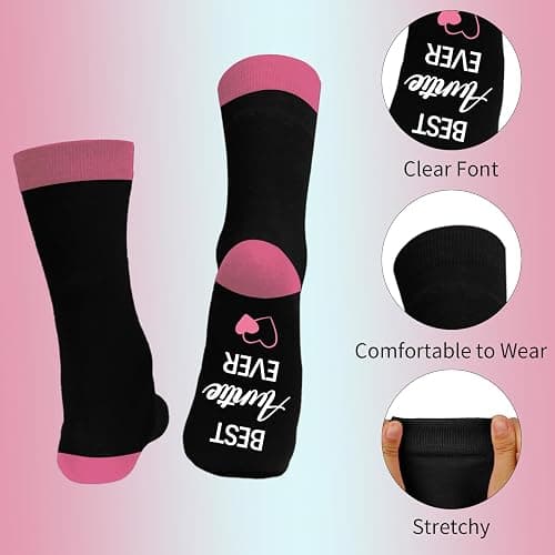 nuozodki Christmas Mothers Day Father's Day Birthday Gifts for Women & Men,Stocking Stuffers,Socks for Women,Mens Socks thumbnail 4
