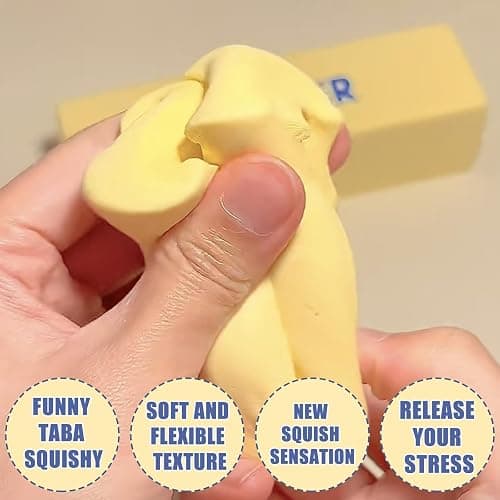 2Pcs Butter Stick Squishy Slow Rise, Cute Viral Salted Squishies Gadgets Slow Rising Fidget, Stress Relief Gifts Decoration for Office Home Travel Work Adult Women Applicable to over 18 years old thumbnail 4