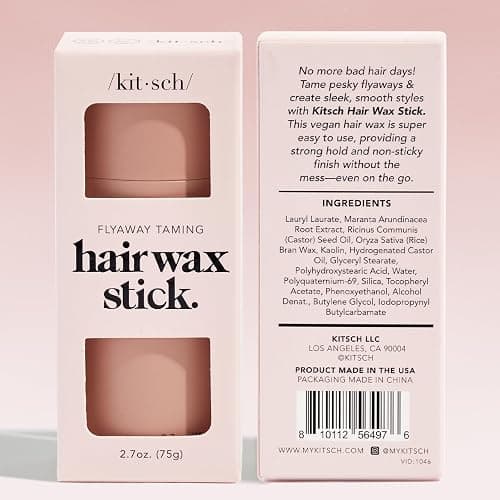 Kitsch Hair Wax Stick for Women & Men - Anti-Frizz and Fly Away Hair Tamer, No Residue Hair Finishing Stick | All Day Hold Styling Product - 2.7 oz thumbnail 8