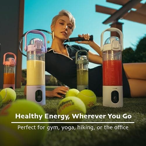 QUIK Portable Blender - Cordless 24oz. Personal Blender for Shakes and Smoothies, Licuadora, BPA Free - Ice Crush, Dishwasher safe parts, Waterproof, Triple Batteries, Juicer Cup, Black thumbnail 2