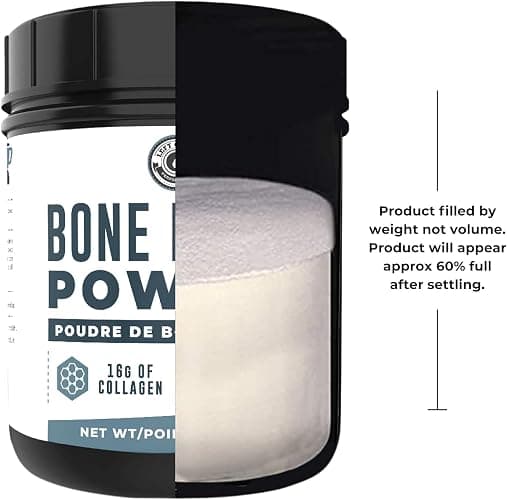Bone Broth Powder - Grass Fed Bone Broth Powder with Protein [21g per serving] and Collagen [16g per serving]. Keto, Paleo, Dairy Free, Non-GMO thumbnail 5