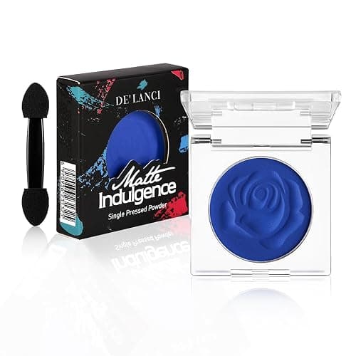 ecofavor Matte Blue Eyeshadow Palette Single with Applicator – Vibrant Navy, Royal, and Dark Blue Shades for Professional Eye Makeup – Travel-Friendly, Popular Colors for Dramatic Blue Smokey Eye - Image 1