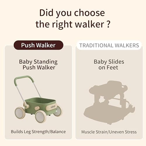 PULA Baby Push Walker with Wheels Toddler Wagon for First Learner Baby Toys 6-12 Months, 1 Year Old Birthday Gifts, Indoors and Outdoors (Black) thumbnail 5