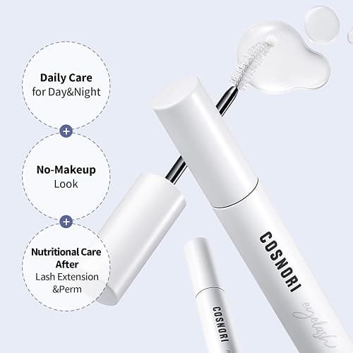 COSNORI Long Active Eyelash Serum - Korean Eyelash Boost Serum - Eyebrow Growth Enhancer for Longer and Thicker - Vegan Prostaglandin Free & Non Irritating - Peptides, Hyaluronic Acid, 0.3 fl.oz. thumbnail 4