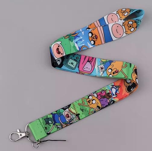 Pinstant Come Along With Me Adventure Time Cartoon Animated TV Show 17.7" Neck Lanyard Keychain Holder ID Badge Mobile Phone Pin Strap thumbnail 3