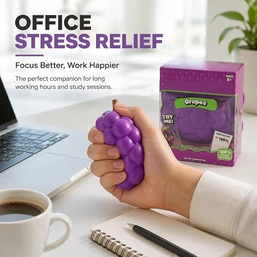 Fruit Squishy Toys, Giant Grape Jumbo Squishy Toys, Soft Squeeze Fidgets, Cute Taba Squishy Toys, Party Favors & Gifts thumbnail 7