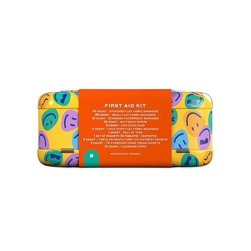 Welly First Aid Kit | FSA Eligible | Adhesive Flexible Fabric and Waterproof Bandages, Tape and Non-Stick Pads, Butterfly Strips, Triple Antibiotic and Hydrocortisone Ointments, Ibuprofen - 130 Count thumbnail 4