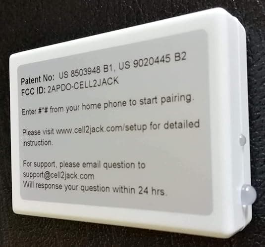 CELL2JACK - Cellphone to Home Phone Adapter, Make and Receive Cell Phone Call on Your landline Phone Free - Cell Phone to Landline Dock - Cell to Landline Converter thumbnail 4