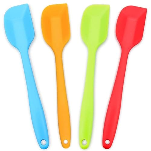 Silicone Spatula 4-piece Set, Heat-Resistant Spatulas, Non-stick Rubber Spatulas with Stainless Steel Core - Image 1