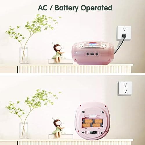WIITHINK Portable CD Player Boombox with Bluetooth,FM Radio,USB MP3 Playback,AUX-in,Headphone Jack,CD-R/RW and MP3 CDs Compatible,Small CD Player for Home or Outdoor thumbnail 7