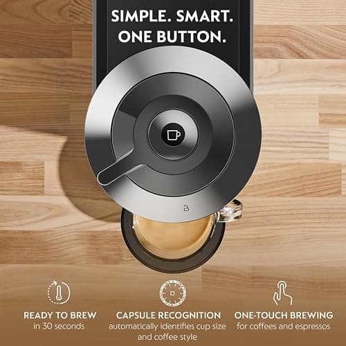 Nespresso Vertuo Next Deluxe Coffee and Espresso Machine by De'Longhi, Chrome thumbnail 2