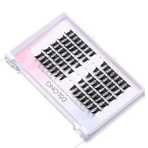 DSLONG Manga Lashes Natural Look Individual Lash Wispy Silky Anime Eyelashes Cluster Japanese Cosplay False Eyelashes Reusable, Look Like Extensions DIY At Home thumbnail 6