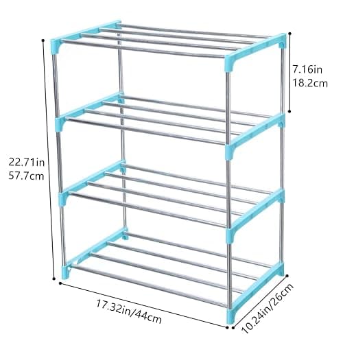 Jucaifu Stackable Small Shoe Rack, Entryway, Hallway and Closet Space Saving Storage and Organization (10-Tier, White) - 10-Tier - White thumbnail 4