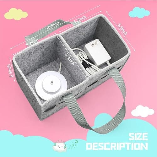 PISOSN Carrying Case for Toniebox Starter Set and Tonies Figurines, Travel Felt Cloth Musical Toy Folding Bag for Toniebox 2 & Accessories (Gray) thumbnail 2