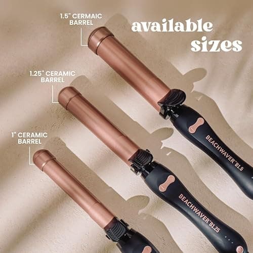 The Beachwaver Co. B1 Rotating Curling Iron - Midnight Rose | Automatic 1-Inch Ceramic Curling Iron - Most Common Barrel Size for All Hair Lengths! | Auto-Shut Off, Travel-Friendly, Dual Voltage thumbnail 8