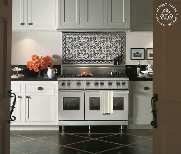 HONEST WEAVE GOTS Certified Organic Cotton Kitchen Hand and Dish Towel Sets - Oversized 20x30 inches, Fully Hemmed, in Designer Colors, 6-Pack, Warm Gray/Taupe Stripe thumbnail 8