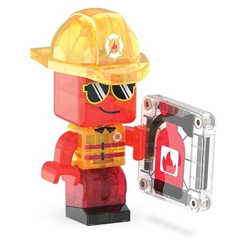 MAGNA-TILES Fire Rescue 27-Piece Magnetic Construction Set, The Original Magnetic Building Brand thumbnail 8