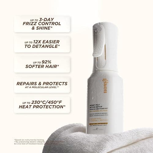 Gisou Honey Milk Active Repair Leave-In Conditioner Mist (5.1 fl. oz) | Instantly detangles, hydrates, controls frizz, up to 450°F heat protection, with Mirsalehi Honey & hydrolyzed milk protein thumbnail 3