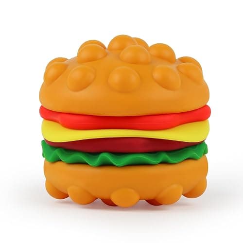 Anboor Pop Fidget Toys, 3D Silicone Hambergur Push Bubbles Sensory Toy Pop Stress Ball Anxiety Stress Relief Austism Early Educational Pop Toy for Kids Adults - Image 1