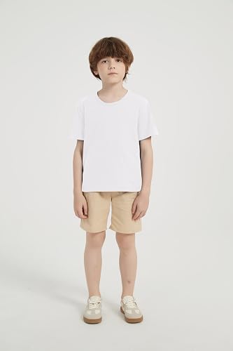 6 Pack Cotton Kids T Shirts Basic Short Sleeve Boys Girls Shirts(2-14Y) thumbnail 3