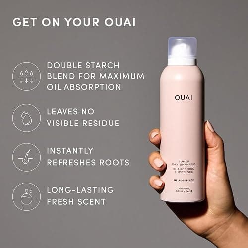 OUAI Super Dry Shampoo - Travel Size - Melrose Place (2 Oz) | Volumizing Dry Shampoo, Absorbs Oil, Dirt & Sweat, Blends Seamlessly with Zero Residue, Long-Lasting Scent thumbnail 3