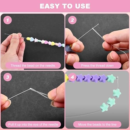Bracelet Bead Board with 2 Rolls Jewelry Bead Threads and Beading Needle for Jewelry Bracelet Making Supplies(Color:as Shown) thumbnail 6